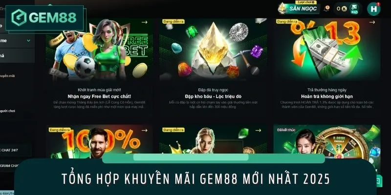 Danh sách khuyến mãi GEM88 hot cho tất cả thành viên