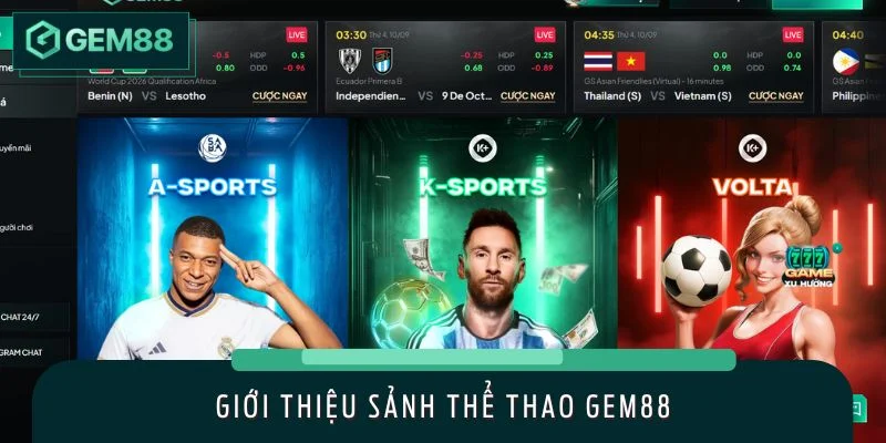 Thể thao GEM88 đem đến những giây phút cá cược đầy hứng khởi cho thành viên